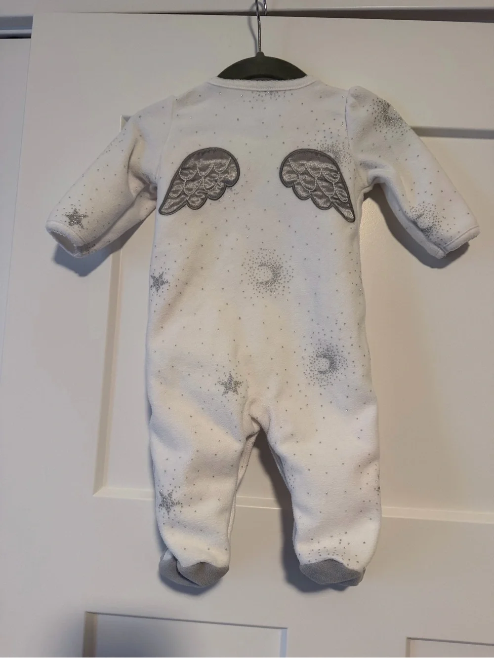Carter's White Footed One-Piece Mommy’s Little Angel Onesie - wings on back